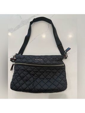 MZ Wallace Crosby black quilted nylon  Crossbody Bag One size